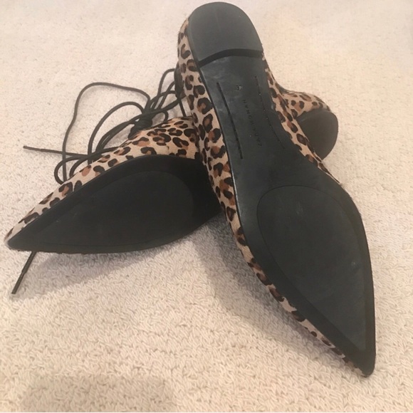 ZARA leopard lace up flats (size US 6.5) - Picture 3 of 3